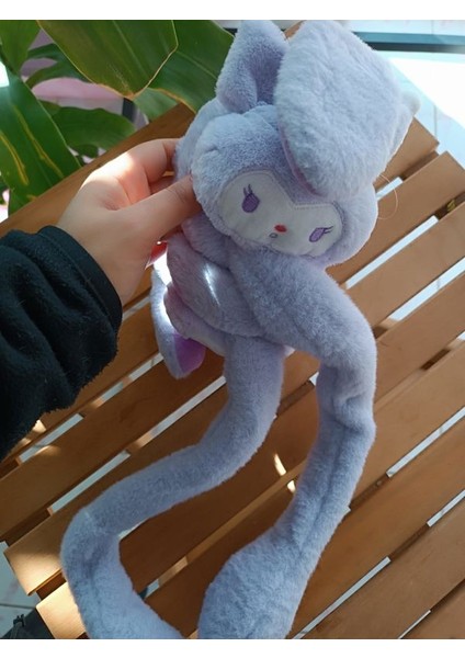 Kulakları Hareket Eden Sesli Peluş Kuromi Peluş Kulaklık Taç