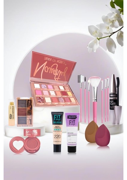 Çiçeksi Renkler Makyaj Seti Orta Ton
