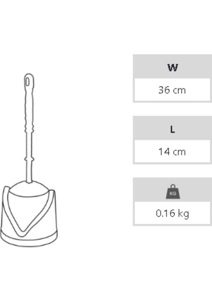 A Form Gonca Muhafazalı  Klozet Fırçası*32