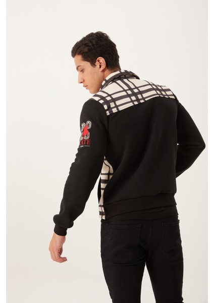 Erkek Ön Ekoseli 3 Iplik Ceket Siyah modelleri