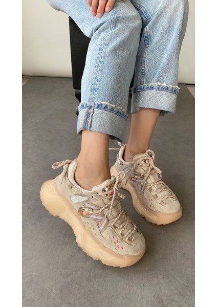 Kadın Tofino Kalın Tabanı Spor Ayakkabı - Bej fiyatları
