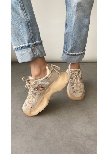 Kadın Tofino Kalın Tabanı Spor Ayakkabı - Bej modelleri