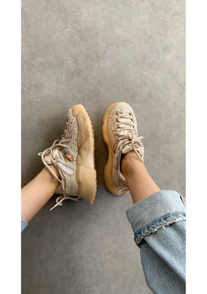 Kadın Tofino Kalın Tabanı Spor Ayakkabı - Bej fırsatları