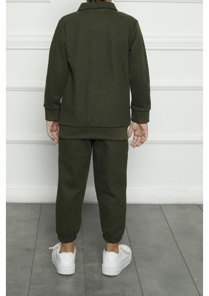 Erkek Çocuk Selanik Takım Uzun Kollu Pamuk Likralı Haki fırsatları