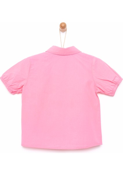 Basic Bebe Yaka Kısa Kol Gömlek Kız Bebek