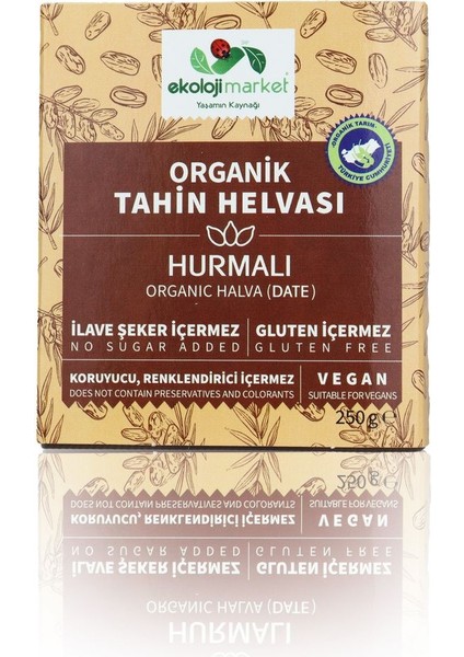 Ekoloji Market Organik Tahin Helvası Hurmalı 200 gr