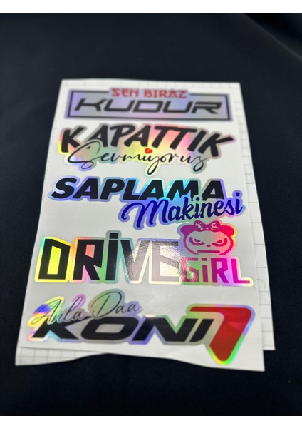 Hologram Arka Cam Sticker Etiket Model 007