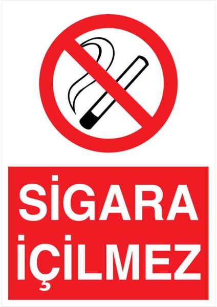 Sigara Içilmez Yapışkanlı Sticker 25X35 cm