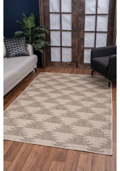 Nirvana Sisal Yumuşak Dokuma Görünüm Kilim Kahverengi-Bej