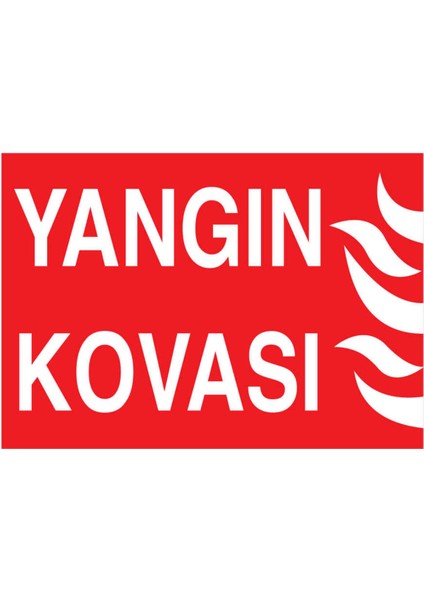 Yangın Kova Yapışkanlı Sticker 25X35 cm