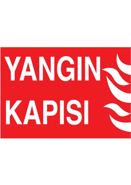 Yangın Kapı Yapışkanlı Sticker 35X50 cm