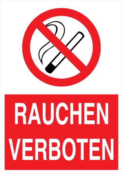 Rauchen Verboten Yapışkanlı Sticker 50X65 cm