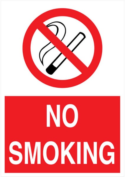 No Smoking Yapışkanlı Sticker 35X50 cm
