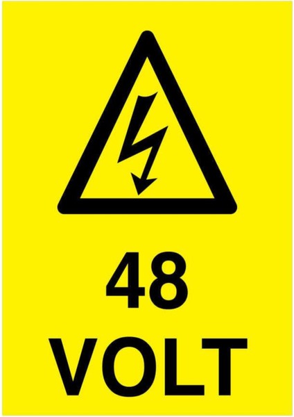 48 Volt Yapışkanlı Sticker 35X50 cm