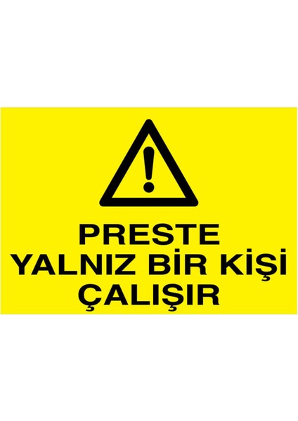 Preste Yalnız Bir Kişi Çalışır Yapışkanlı Sticker 25X35 cm