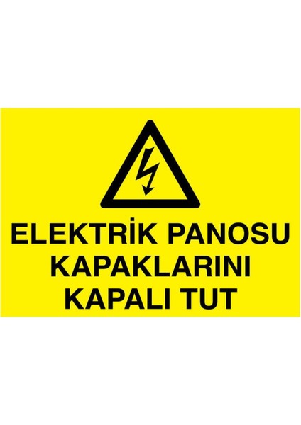 Elektrik Panosu Kapaklarını Kapalı Tut Yapışkanlı Sticker 35X50 cm