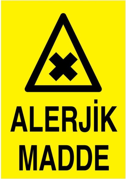 Alerjik Madde Yapışkanlı Sticker 15X25 cm