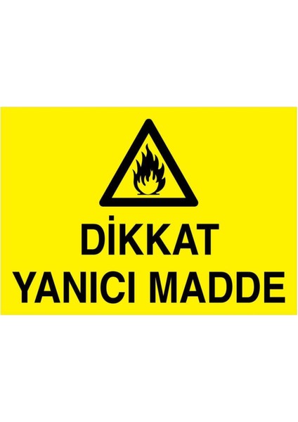 Dikkat Yanıcı Madde Yapışkanlı Sticker 35X50 cm