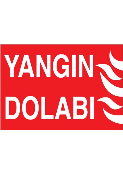 Yangın Dolabı Yapışkanlı Sticker 15X25 cm
