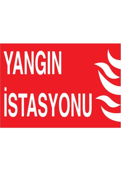 Yangın Istasyonu Yapışkanlı Sticker 25X35 cm