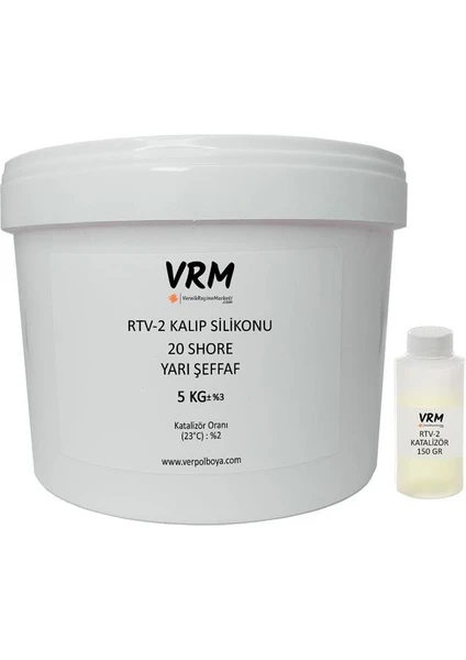 VRM Vernikrecinemarketi Rtv-2 Yarı Şeffaf - Kalıp Silikonu (20 Shore) 5 kg