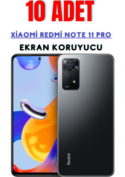 Xiaomi Redmi Note 11 Pro Temperli Cam Ekran Koruyucu Süper Ekonomik Paket ( 10 Adet )