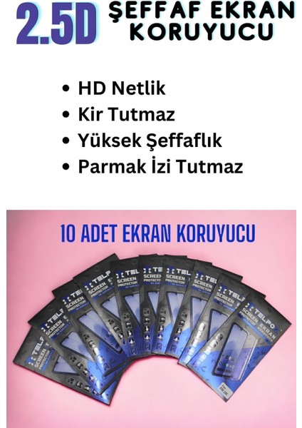 Xiaomi Redmi Note 11 Pro Temperli Cam Ekran Koruyucu Süper Ekonomik Paket ( 10 Adet )