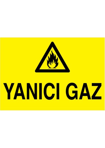 Yanıcı Gaz Yapışkanlı Sticker 25X35 cm