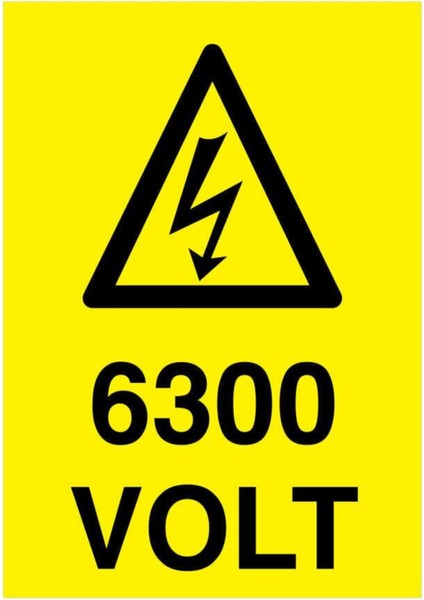 6300 Volt Yapışkanlı Sticker 25X35 cm