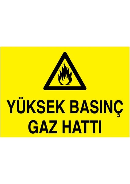 Yüksek Banç Gaz Hattı Yapışkanlı Sticker 35X50 cm