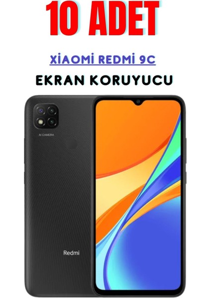 Xiaomi Redmi 9c Temperli Cam Ekran Koruyucu Süper Ekonomik Paket ( 10 Adet )