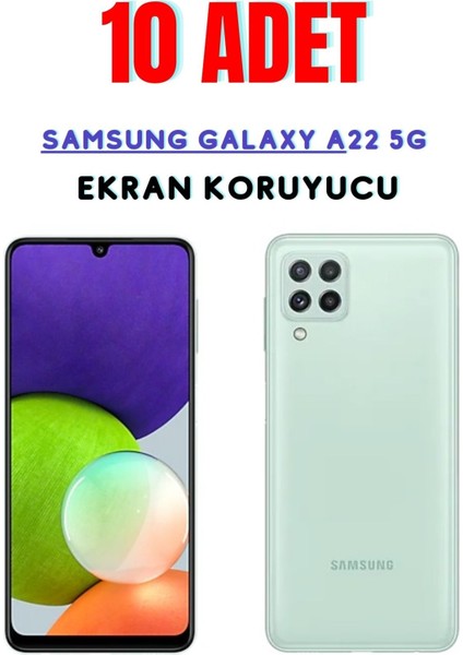 Samsung Galaxy A22 5g Temperli Cam Ekran Koruyucu Süper Ekonomik Paket ( 10 Adet )