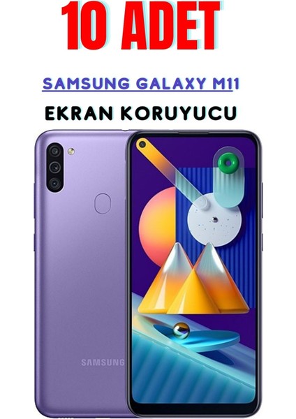 Samsung Galaxy M11 Temperli Cam Ekran Koruyucu Süper Ekonomik Paket ( 10 Adet )