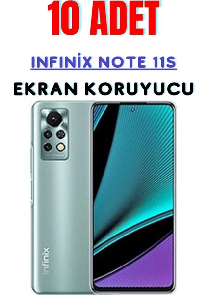 Infinix Note 11S Temperli Cam Ekran Koruyucu Süper Ekonomik Paket ( 10 Adet )