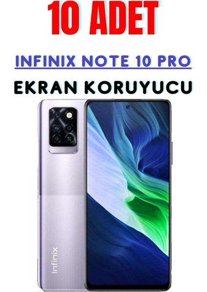 Infinix Note 10 Pro Temperli Cam Ekran Koruyucu Süper Ekonomik Paket ( 10 Adet )