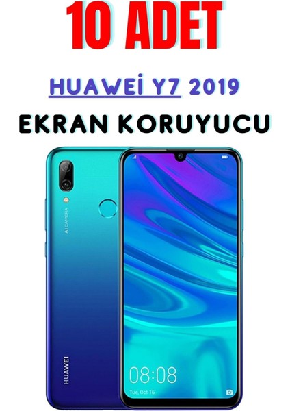 Huawei Y7 2019 Temperli Cam Ekran Koruyucu Süper Ekonomik Paket ( 10 Adet )