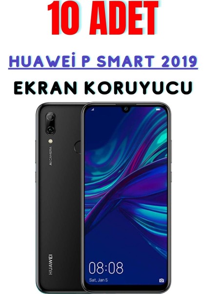 Huawei P Smart 2019 Temperli Cam Ekran Koruyucu Süper Ekonomik Paket ( 10 Adet )