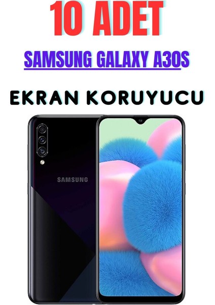 Samsung Galaxy A30S 9d Kırılmaz Cam Ekran Koruyucu, Siyah Renk, Ultra Darbe Emici ( 10 Adet )