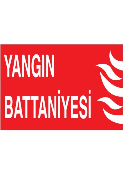 Yangın Battaniyesi Yapışkanlı Sticker 50X65 cm