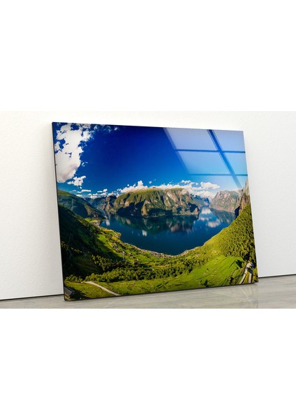 Aurlandsfjord Dağı Temperli Cam Duvar Tablosu fiyatları