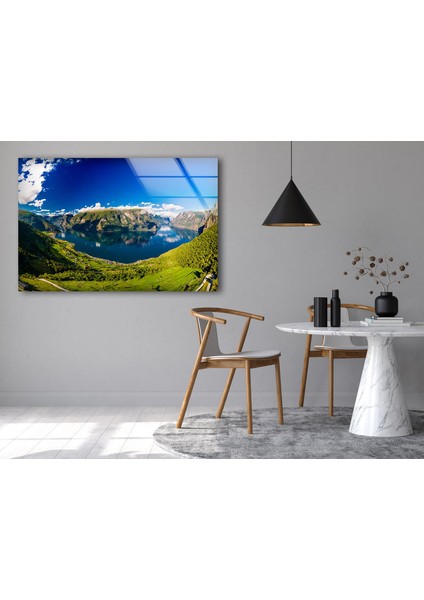 Aurlandsfjord Dağı Temperli Cam Duvar Tablosu fırsatları
