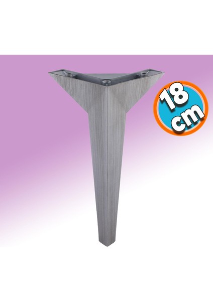 Mobilya Kanepe Sehpa Tv Ünitesi Baza Koltuk Ayağı Çekyat Saten Gri Eskitme 18 cm Ayak fiyatları