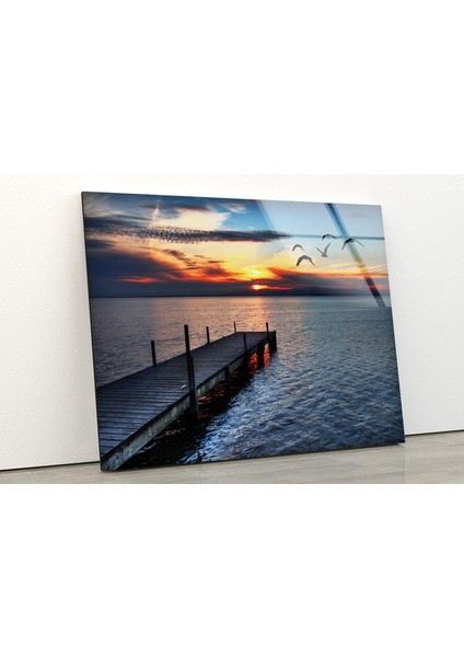 Deniz Manzaralı Temperli Cam Duvar Tablosu fiyatları