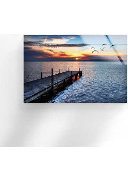 Deniz Manzaralı Temperli Cam Duvar Tablosu modelleri