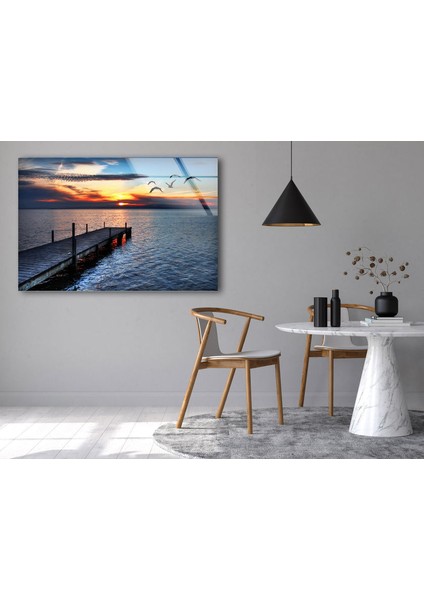 Deniz Manzaralı Temperli Cam Duvar Tablosu fırsatları