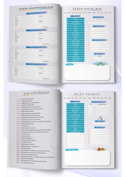 Çeyiz Defteri Düğün Planlayıcı Çeyiz Listesi Çeyiz Söz Nişan Kına Balayı Planlayıcı A5