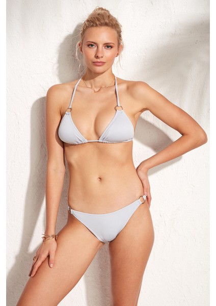 Halka Detaylı Üçgen Bikini Takım Gri 207920 modelleri