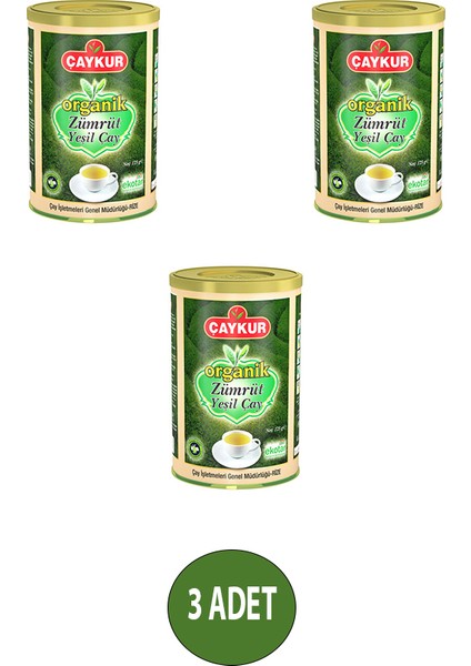 Organik Zümrüt Yeşil Çay 125 Gr. 3 Adet