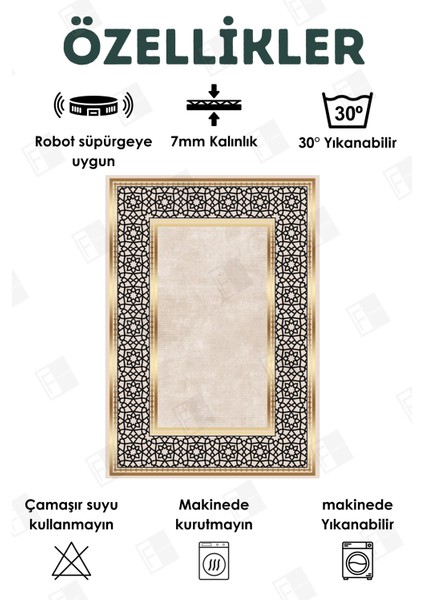 Yıkanabilir Yolluk Mutfak Kaymaz Dod Taban Leke Tutmaz Ev Koridor Yolluk Altın