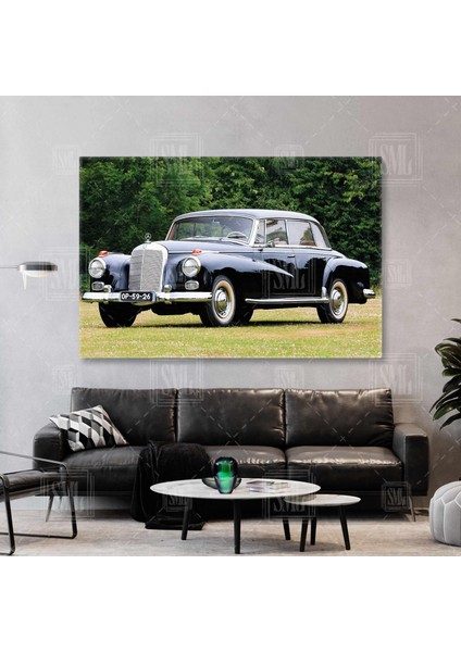 Mercedes-Benz 300D W189 Kasa 1957 Klasik Araba Antika Yatay Kanvas Tablo
